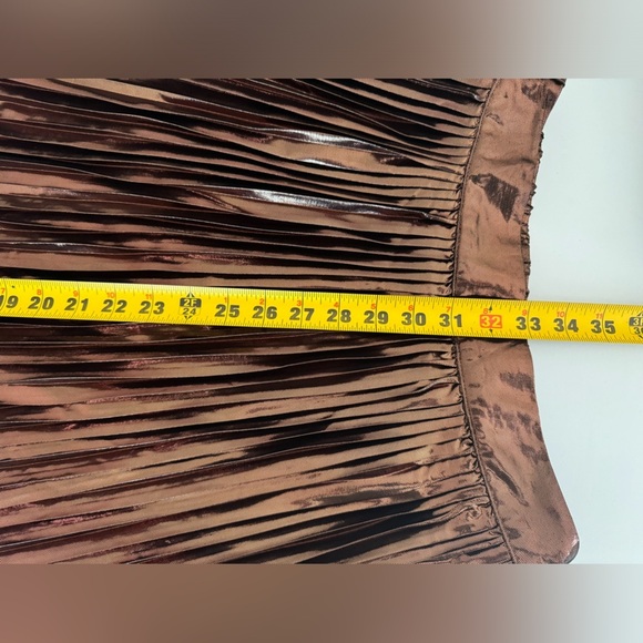 Brown Flowy Skirt size S Stretch Waist Band Loveriche Spring - Picture 5 of 7